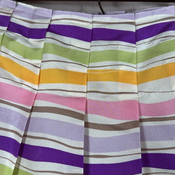 Allison Taylor 100% Silk Skirt VTG Size 8 Pleated Artsy Whimsy Preppy Y2K Retro - Picture 5 of 10